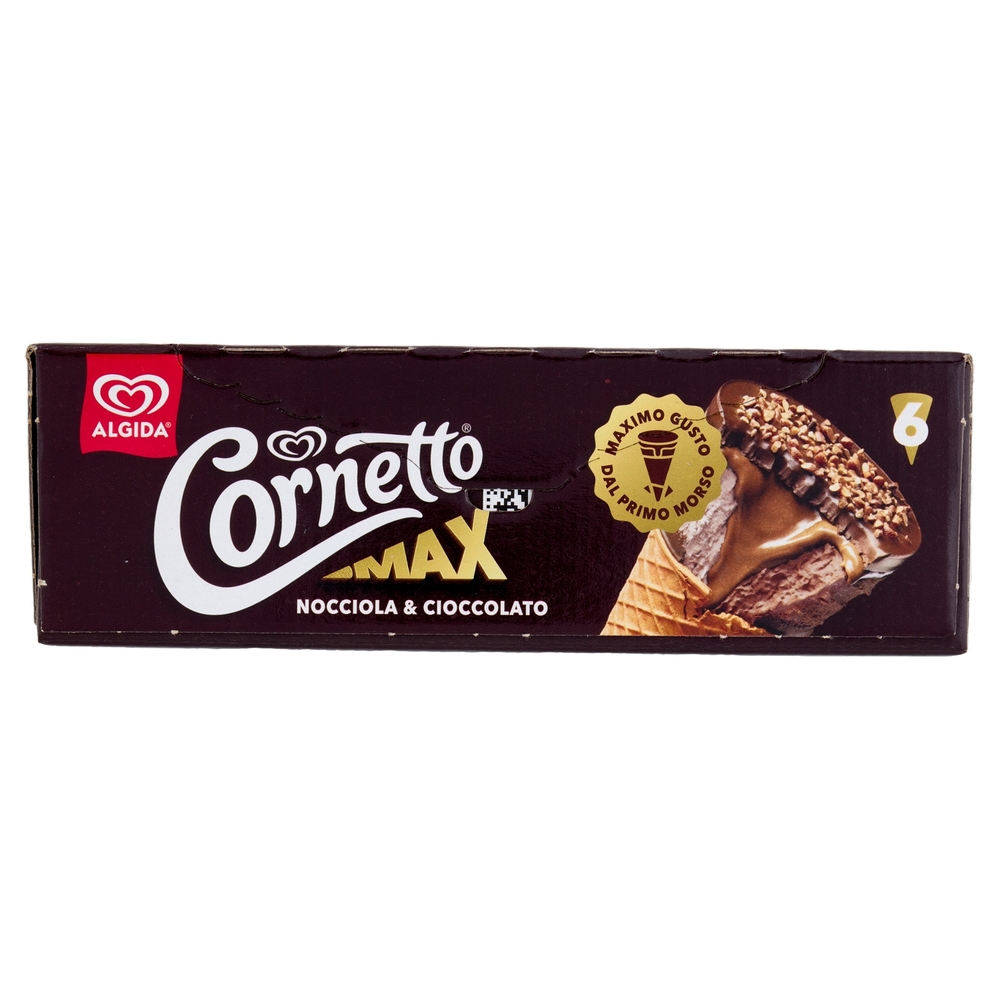 Cornetto Algida Max Nocciola & Cioccolato 6 Gelati 390 g