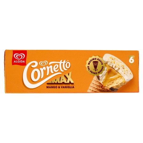 Cornetto Algida Max Mango & Vaniglia 6 Gelati 390 g