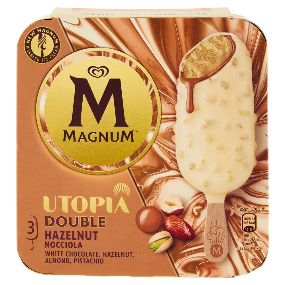 Magnum Utopia Double Hazelnut Nocciola 3 Gelati 211,5 g