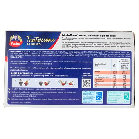 Capitan Findus Tentazioni di Gusto Misto Mare cozze, calamari e pomodoro 400 g
