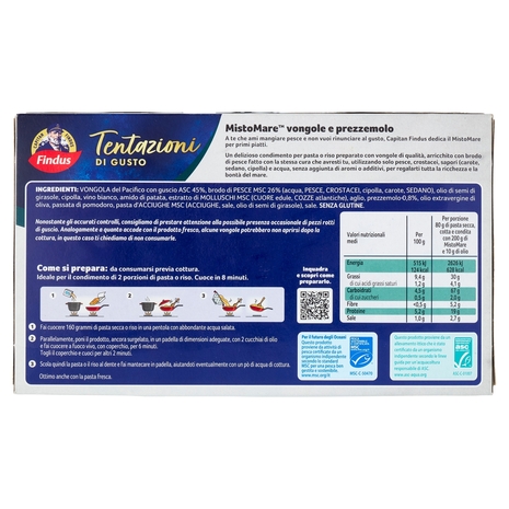 Capitan Findus Tentazioni di Gusto Misto Mare vongole e prezzemolo 400 g