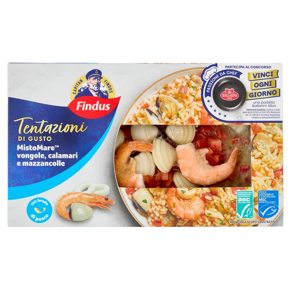 Capitan Findus Tentazioni di Gusto Misto Mare vongole, calamari e mazzancolle 400 g
