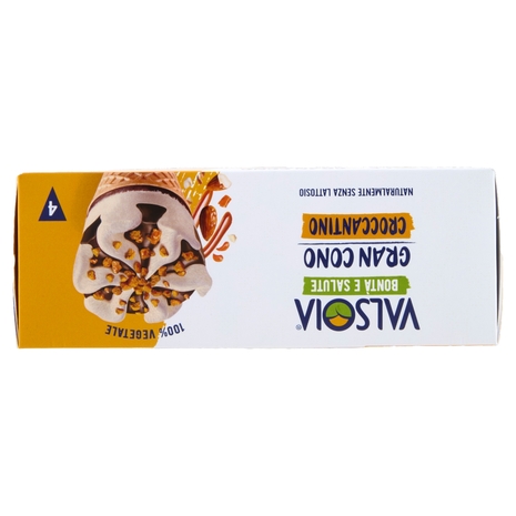Valsoia Bontà e Salute Gran Cono Croccantino con Mandorle Caramellate 4 x 75 g