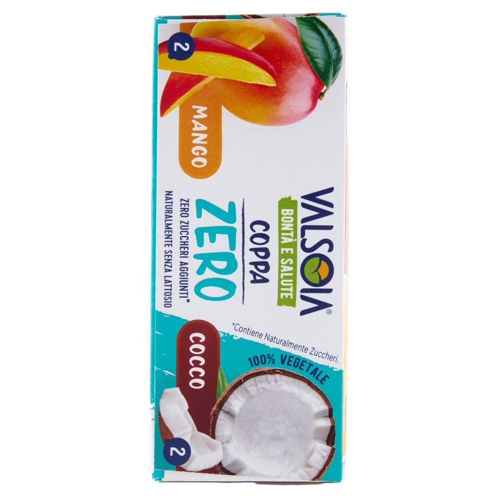 Valsoia Bontà e Salute Coppa Mango Cocco Zero Zuccheri Aggiunti* 4 x 70 g