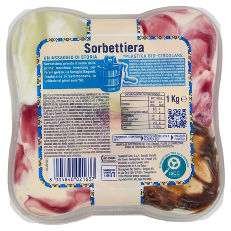 Sammontana Sorbettiera Delizie del Sud Zeppola, Cannolo Siciliano, Caffè Leccese 1 Kg