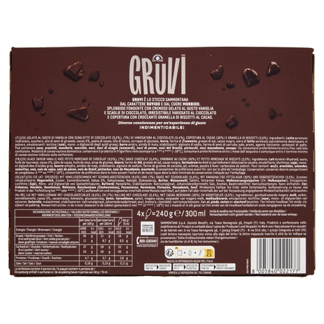 Sammontana Gruvi Splendido Fondente 4 x 60 g