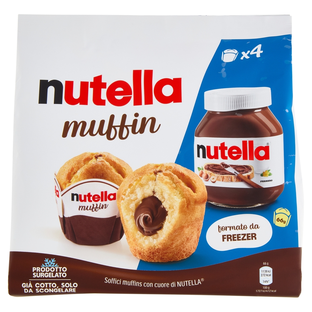 nutella muffin 4 pezzi 264 g