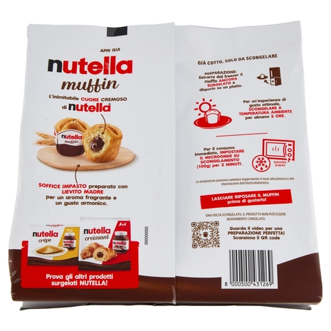 nutella muffin 4 pezzi 264 g