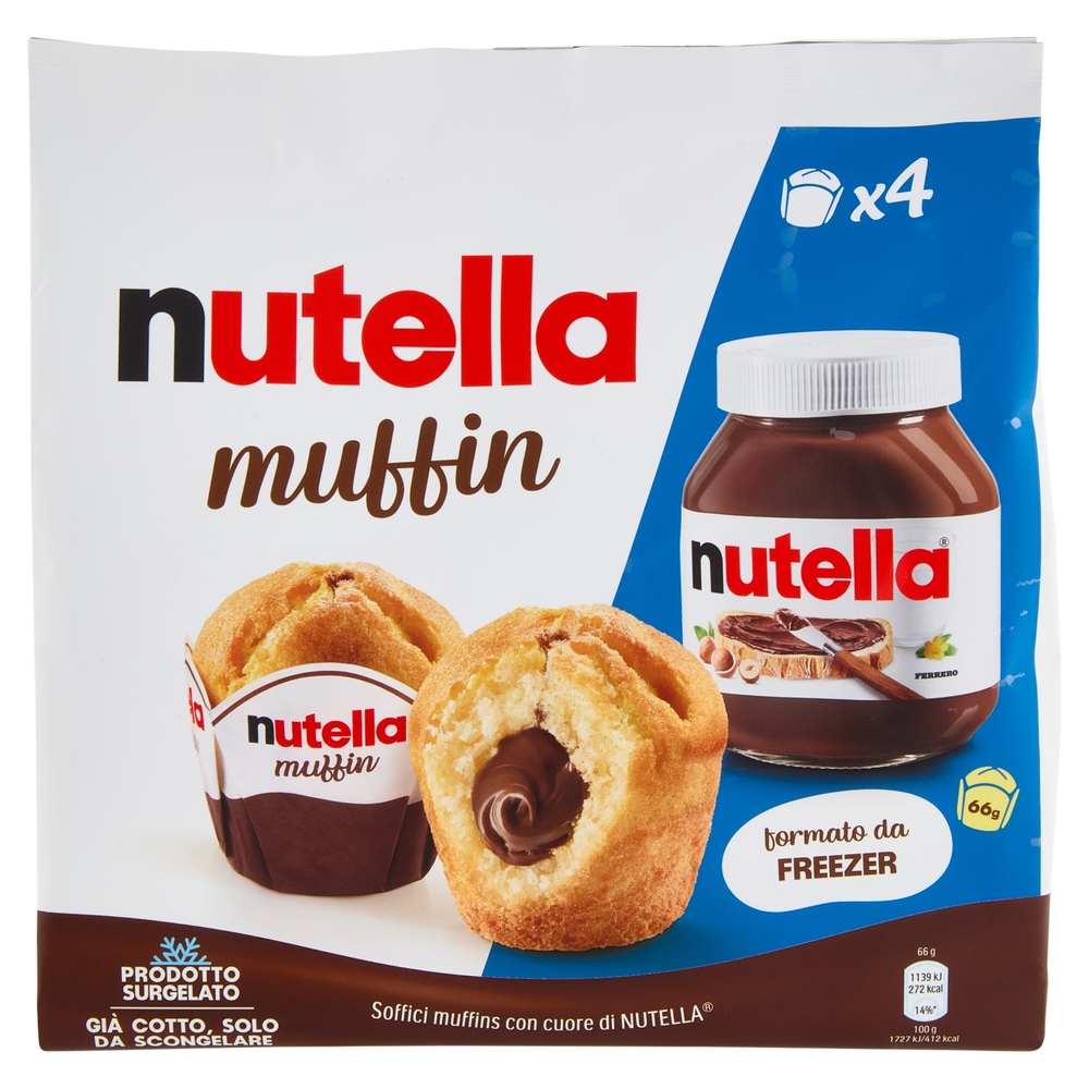 nutella muffin 4 pezzi 264 g