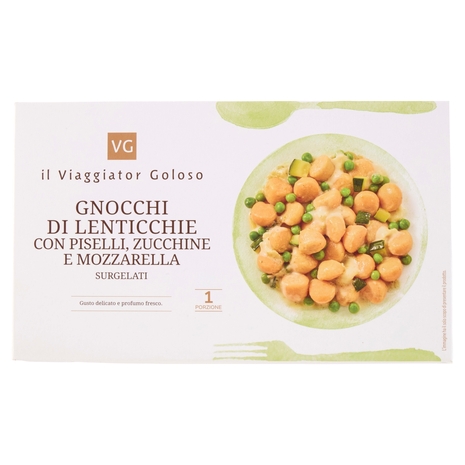 Gnocchi di Lenticchie con Piselli, Zucchine e Mozzarella Il Viaggiator Goloso