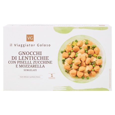 Gnocchi di Lenticchie con Piselli, Zucchine e Mozzarella Il Viaggiator Goloso