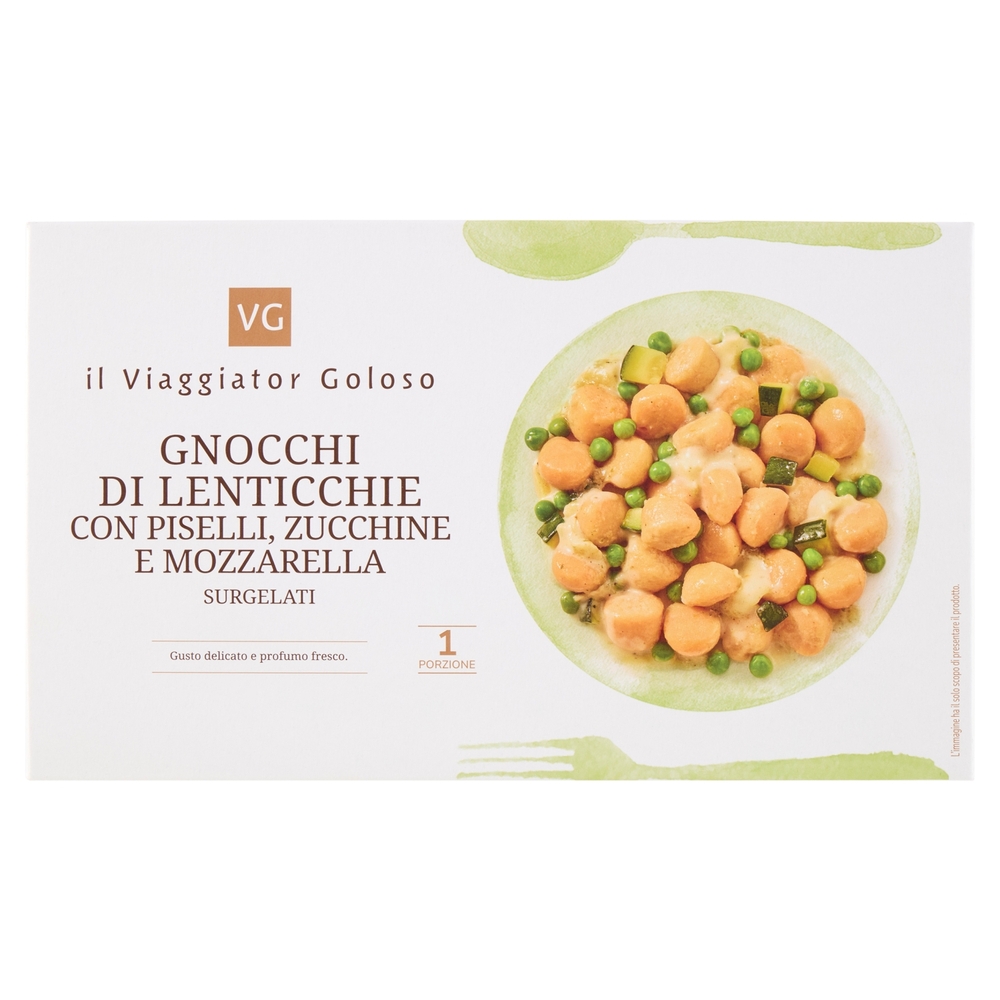 Gnocchi di Lenticchie con Piselli, Zucchine e Mozzarella Il Viaggiator Goloso