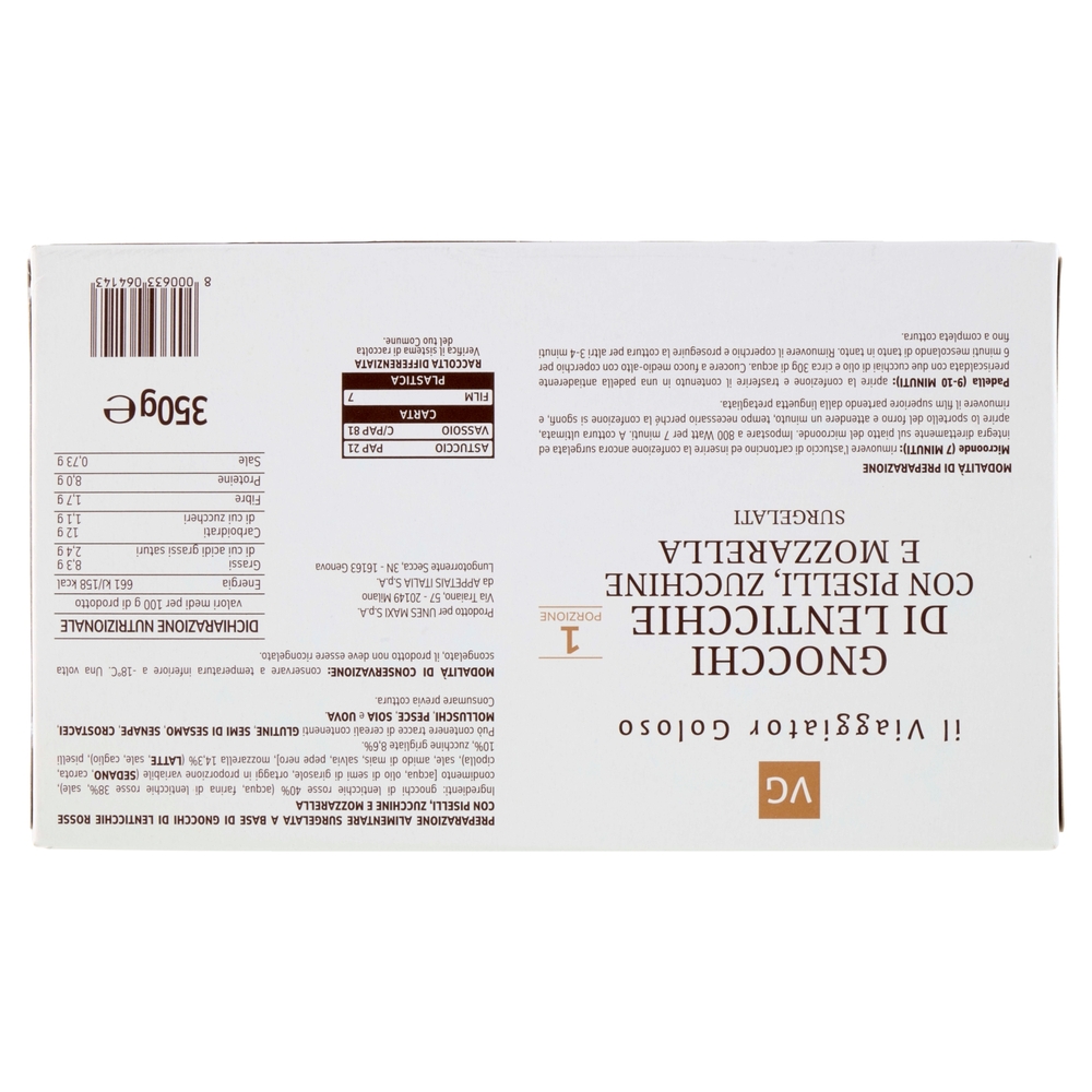 Gnocchi di Lenticchie con Piselli, Zucchine e Mozzarella Il Viaggiator Goloso