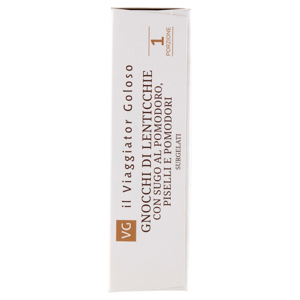 Gnocchi di Lenticchie con Sugo al Pomodoro, Piselli e Pomodori Il Viaggiator Goloso