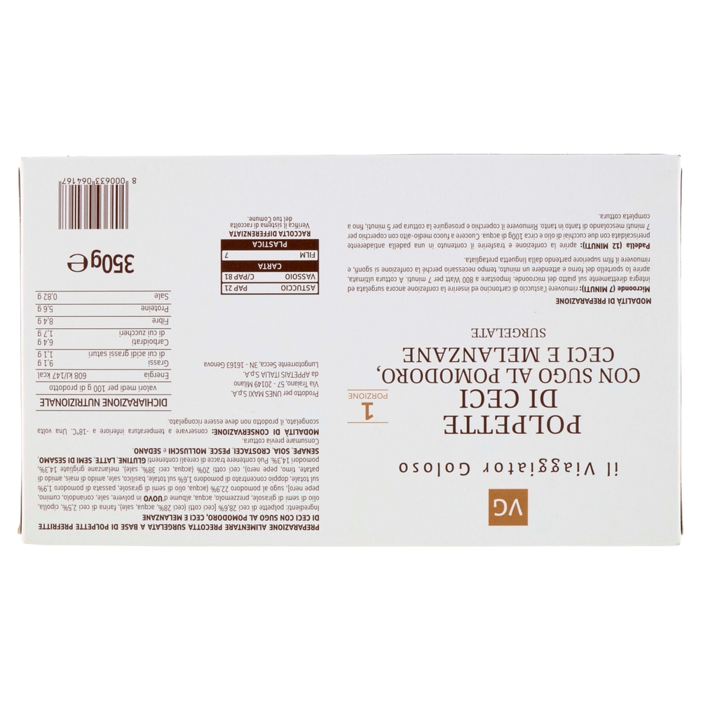 Polpette di Ceci con Sugo al Pomodoro, Ceci e Melanzane Il Viaggiator Goloso