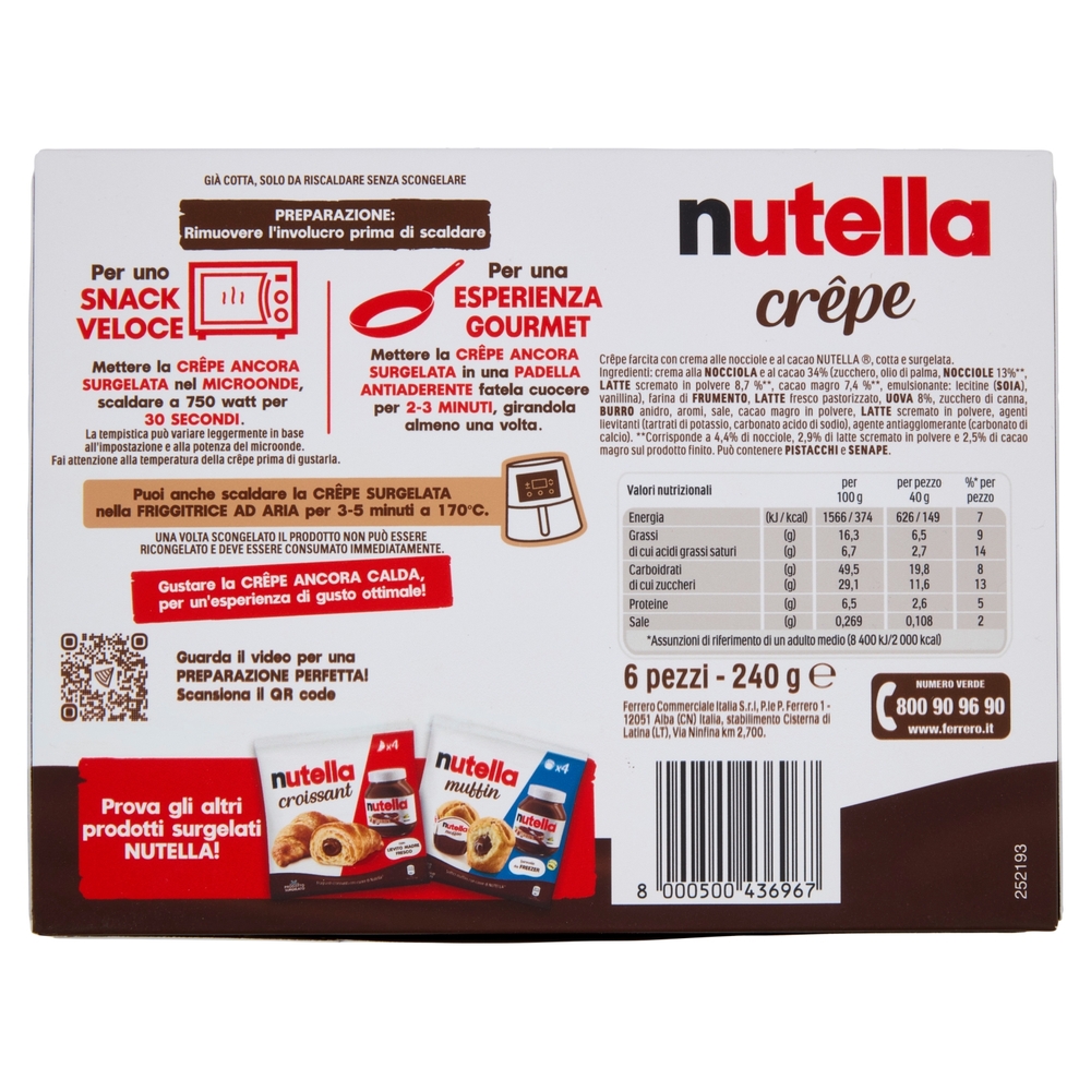 nutella crêpe 6 x 40 g