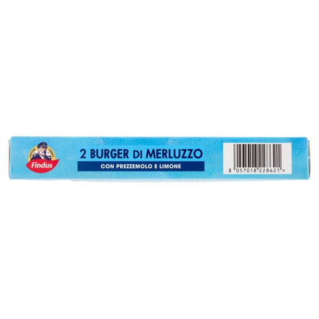 Capitan Findus 2 Burger di Merluzzo con prezzemolo e limone 170 g