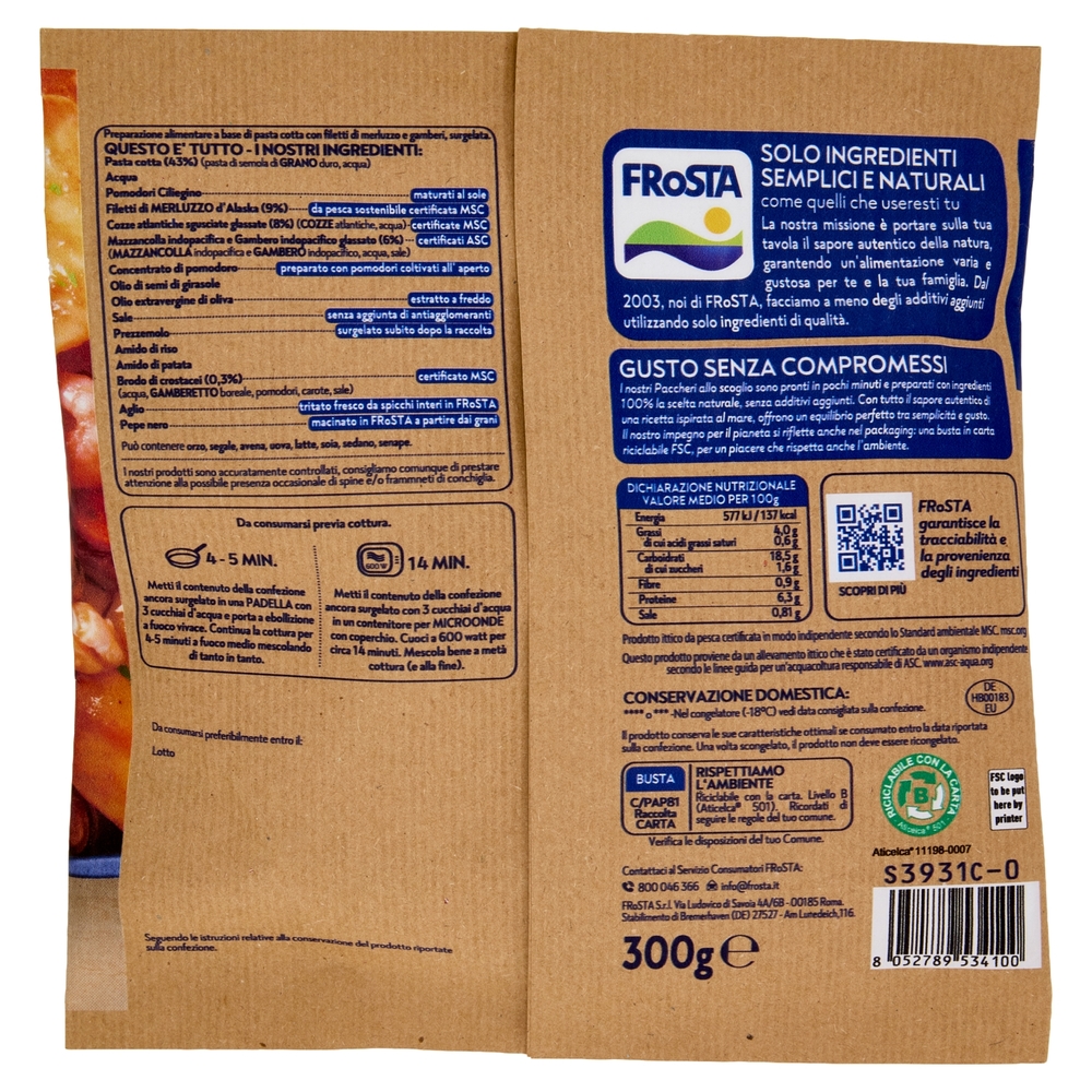 FRoSTA Paccheri allo Scoglio 300 g