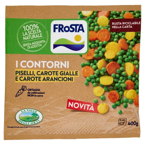 FRoSTA i Contorni Piselli, Carote Gialle e Carote Arancioni 400 g