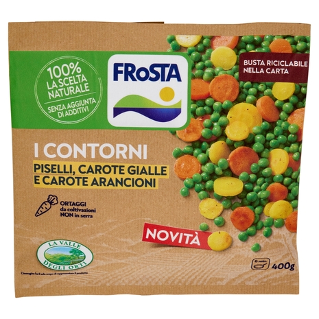 FRoSTA i Contorni Piselli, Carote Gialle e Carote Arancioni 400 g