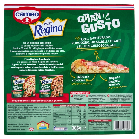 cameo Pizza Regina Gran Gusto Salame 385 g