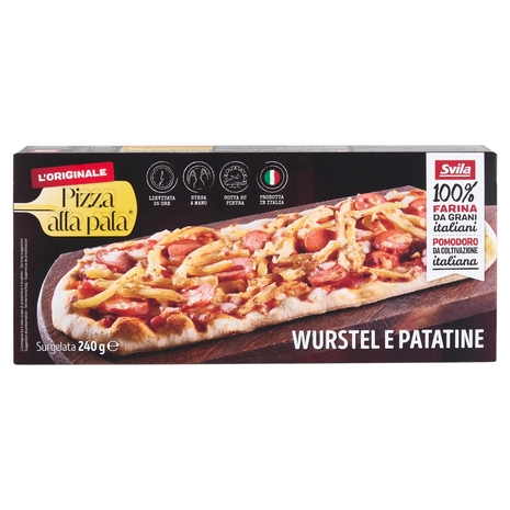 Pizza alla pala Wurstel e Patatine Surgelata 240 g