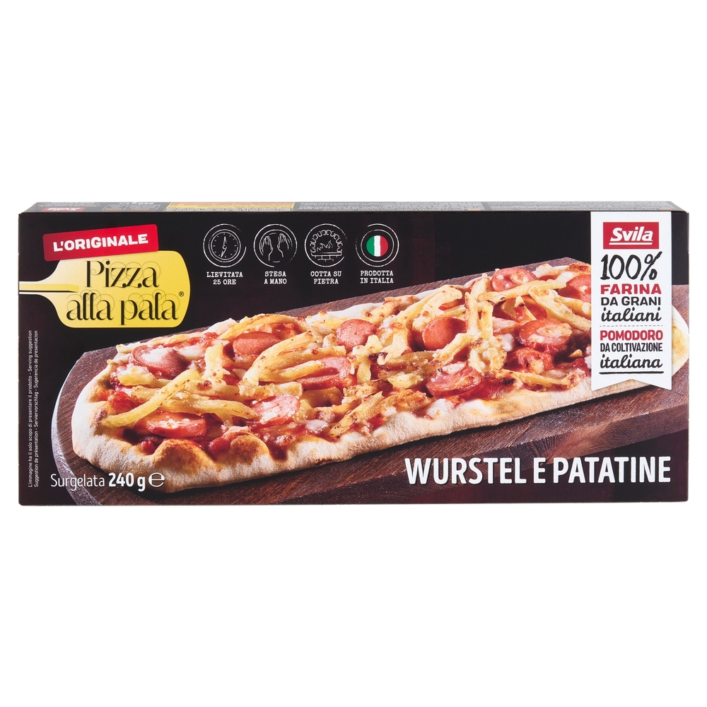 Pizza alla pala Wurstel e Patatine Surgelata 240 g