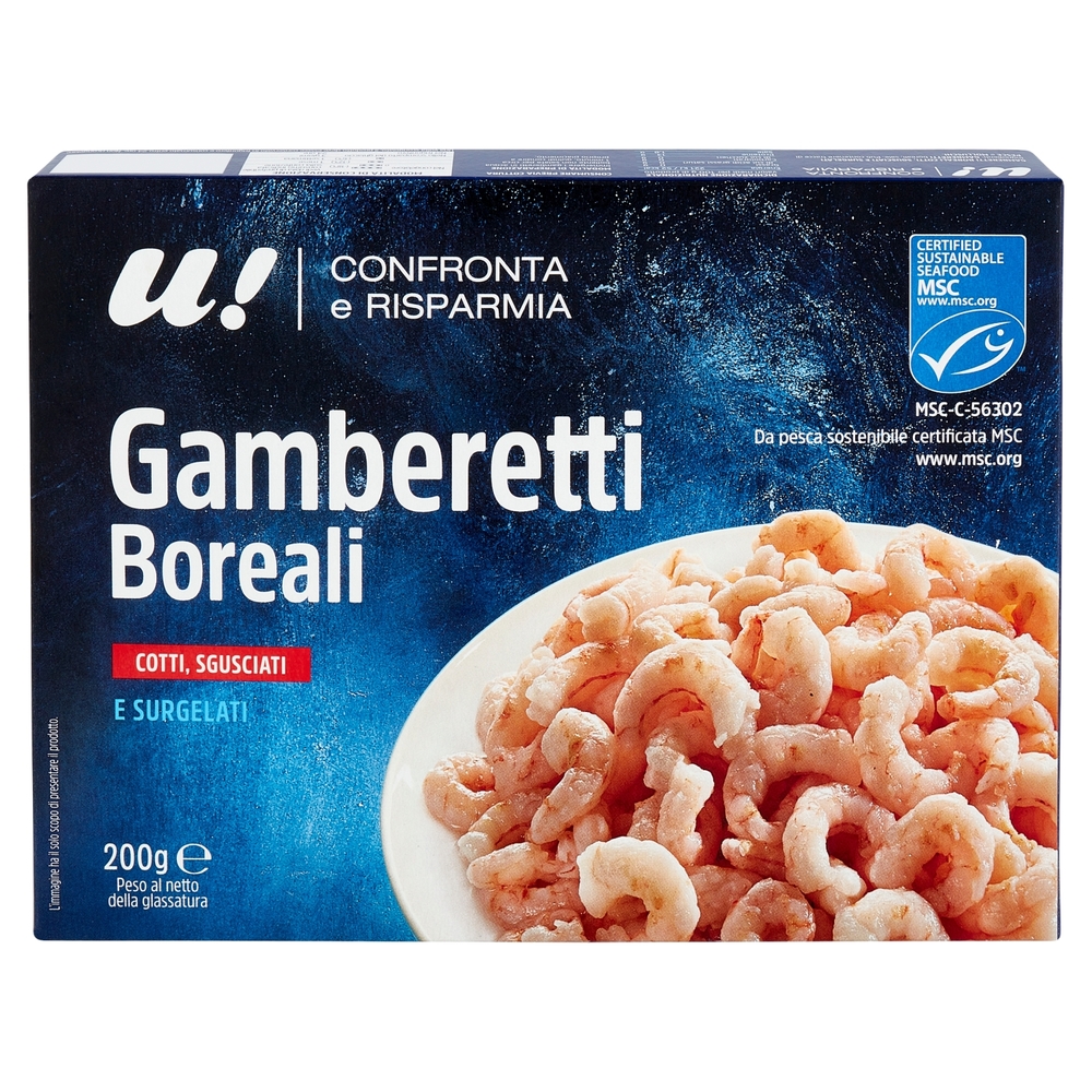 Gamberetti Boreali Cotti e Sgusciati, 200 g