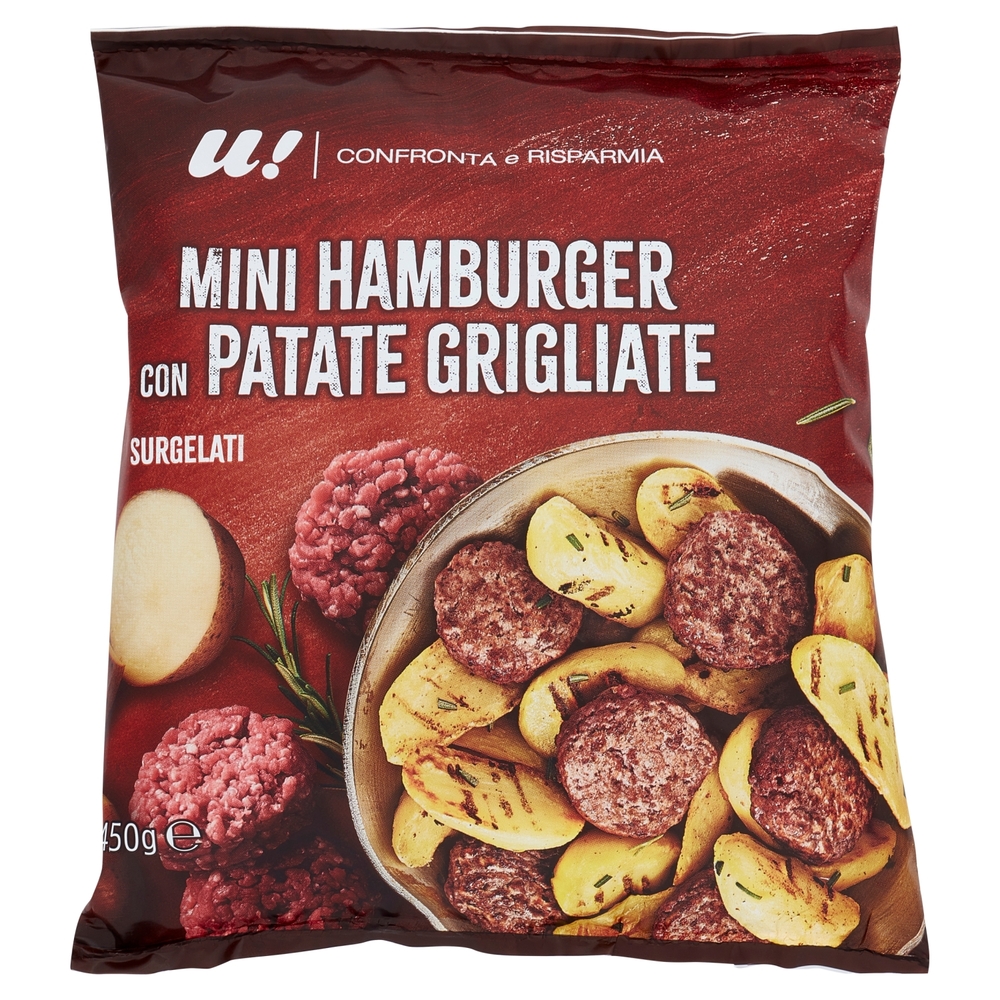 Mini Hamburger con Patate Grigliata, 450 g