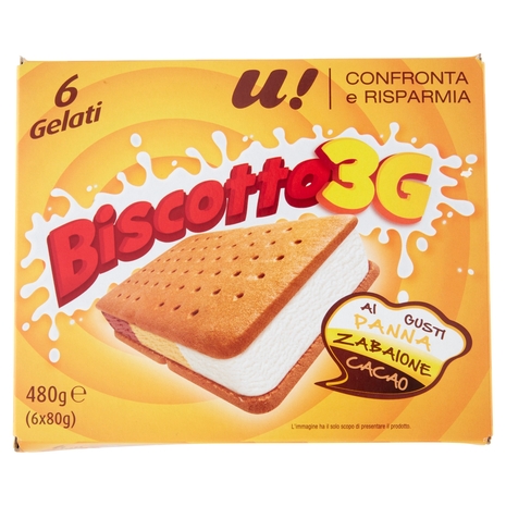 Biscotti 3G, 480 g, 6 Pezzi