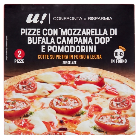 Pizze Bufala Campana DOP, Pomodorini,680 g, 2 Pezzi