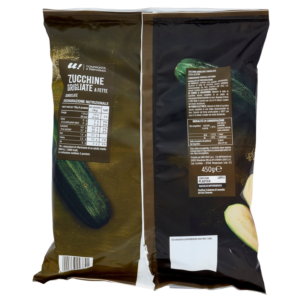 Zucchine Grigliate a Fette U! Confronta e Risparmia