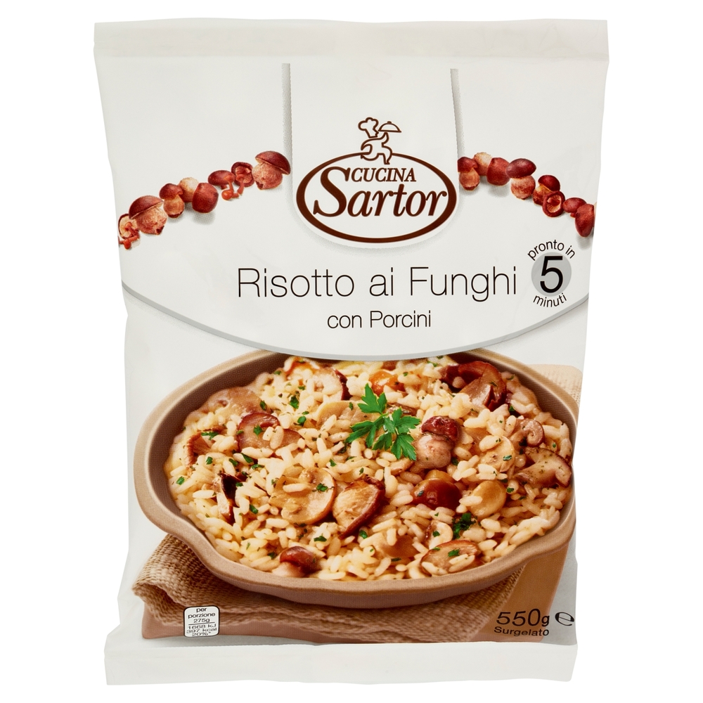 Cucina Sartor Risotto ai Funghi con Porcini Surgelato 550 g