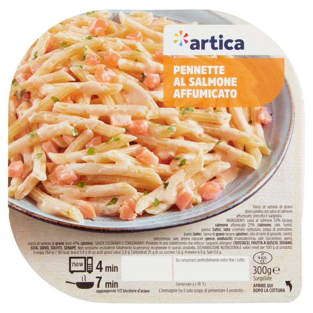 artica Pennette al Salmone Affumicato Surgelate 300 g