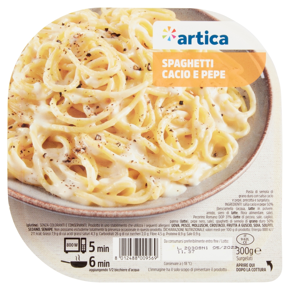 artica Spaghetti Cacio e Pepe Surgelati 300 g