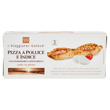 Pizza Pollice Indice Pomodoro, Mozzarella, 300 g, 2 Pezzi