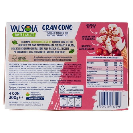 Gran Cono Amarena, 4x75 g