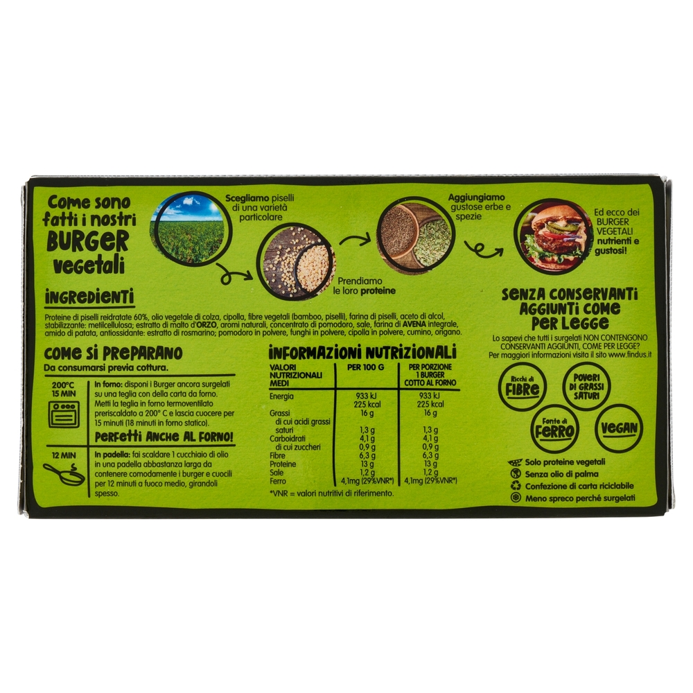 Findus Green Cuisine 2 Burger Vegetali 200 g