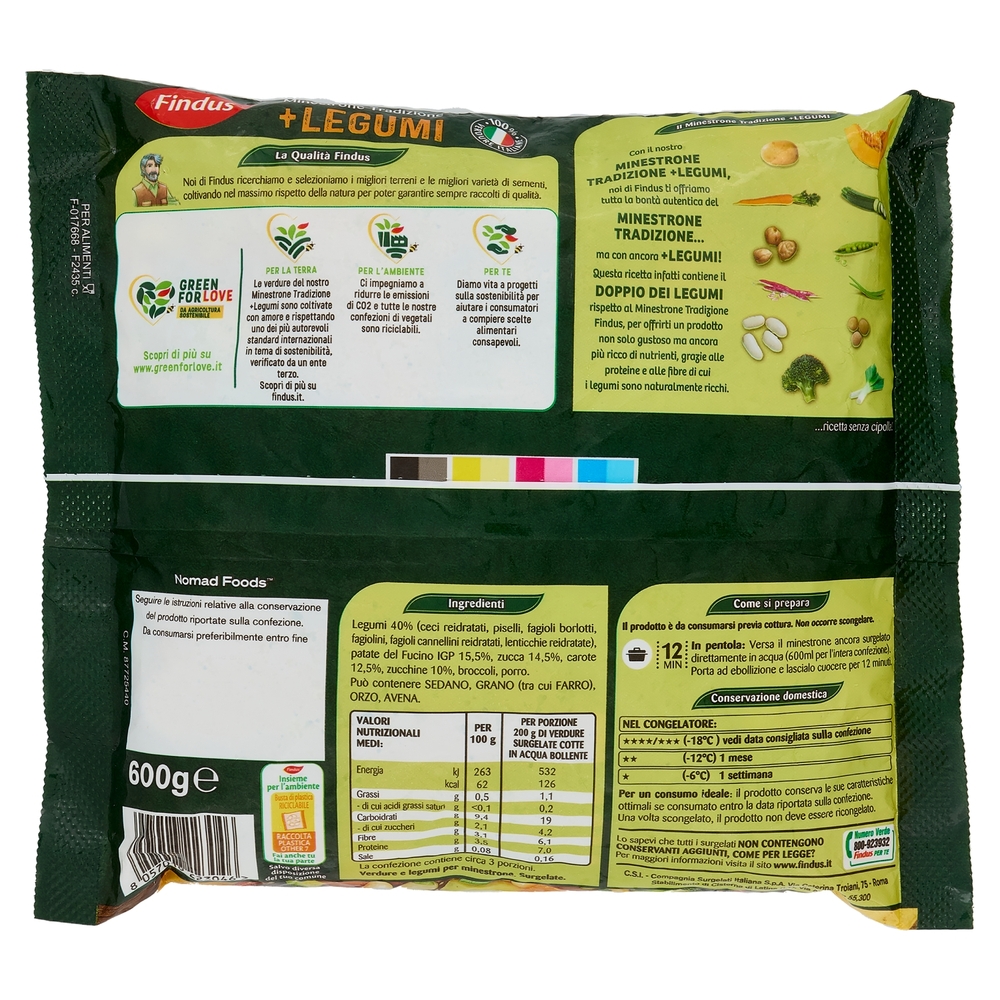 Findus Minestrone Tradizione + Legumi 600 g