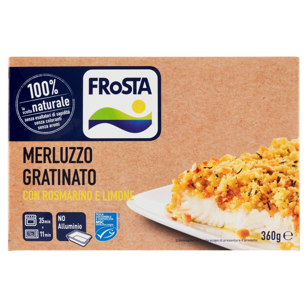 Merluzzo Gratinato con Rosmarino e Limone, 360 g