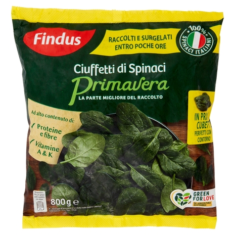 Findus Ciuffetti di Spinaci Primavera 800 g