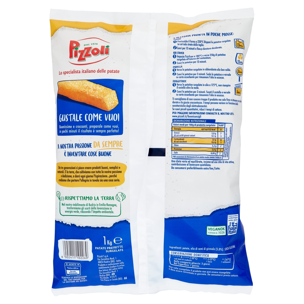 Pizzoli PataSnella Patatine 1 Kg