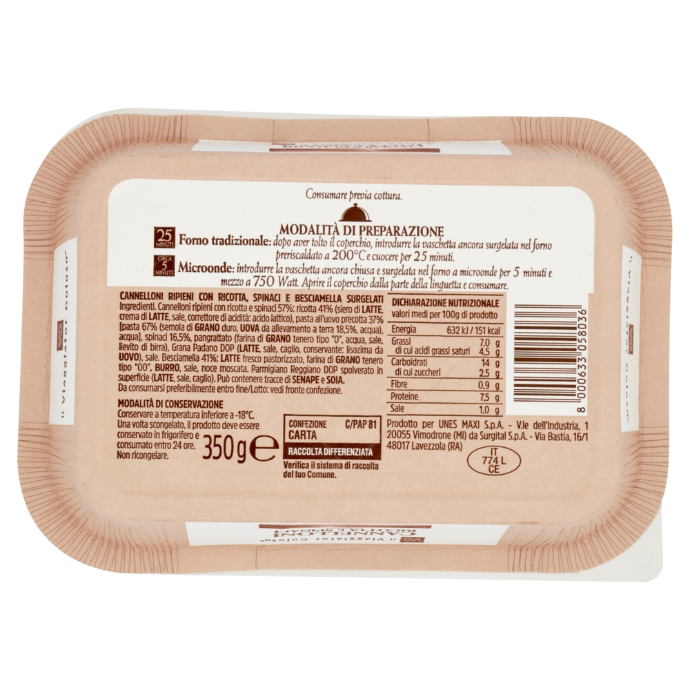 Cannelloni Ricotta e Spinaci Il Viaggiator Goloso