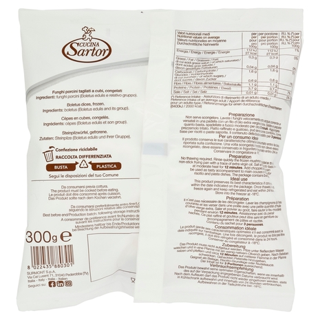 Cucina Sartor Porcini a cubi Congelati 300 g