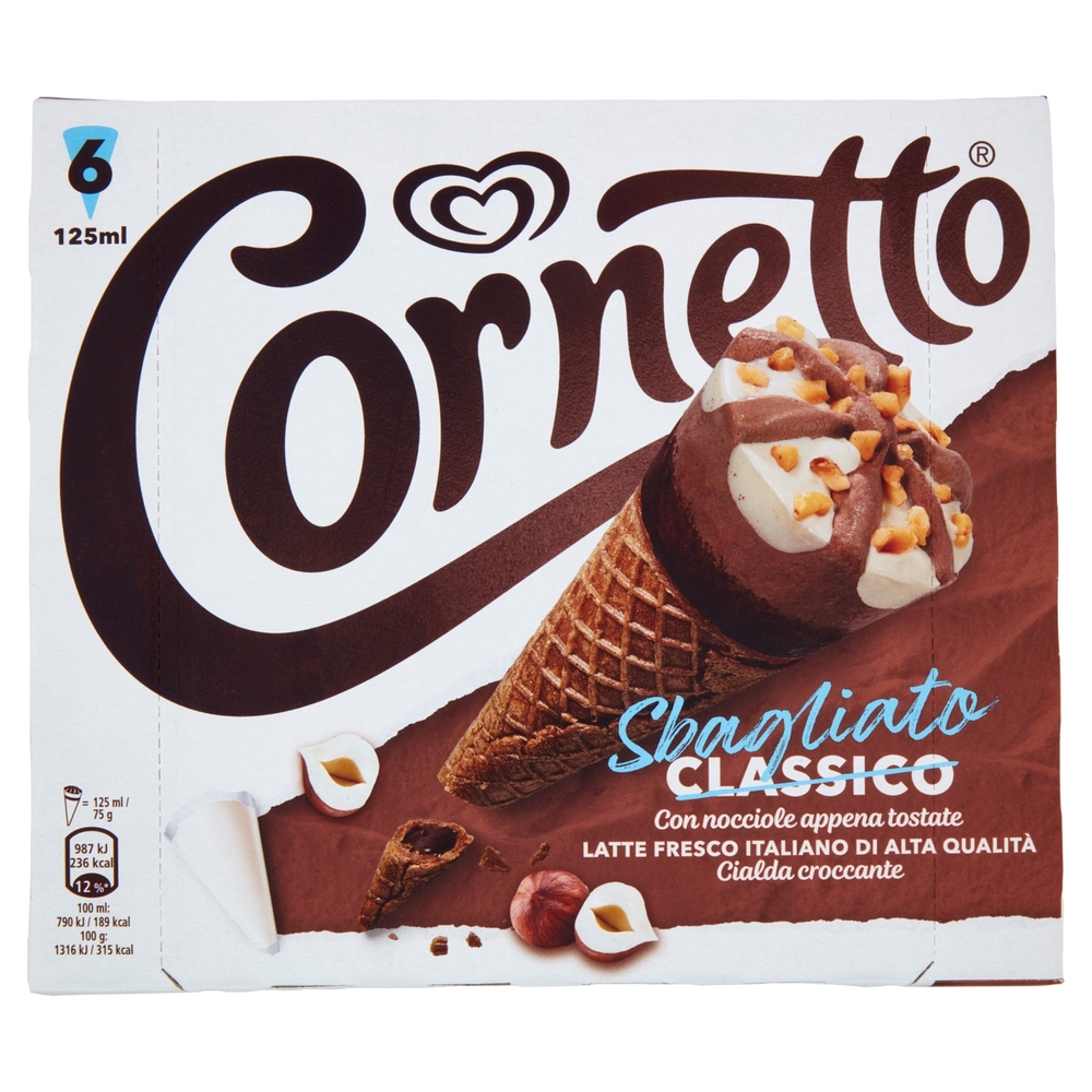 Cornetto Algida Sbagliato Classico 6 x 75 g