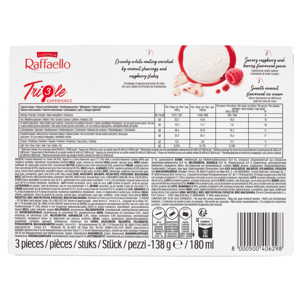 Raffaello Triple Experience Raspberry 3 x 46 g