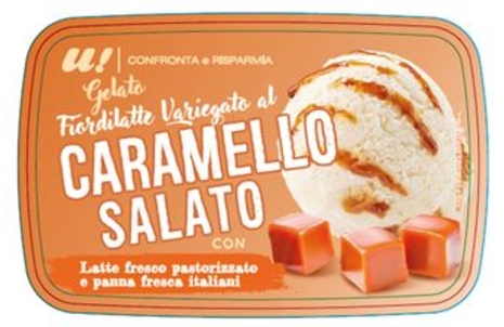 Gelato Variegato al Caramello Salato, 500 g