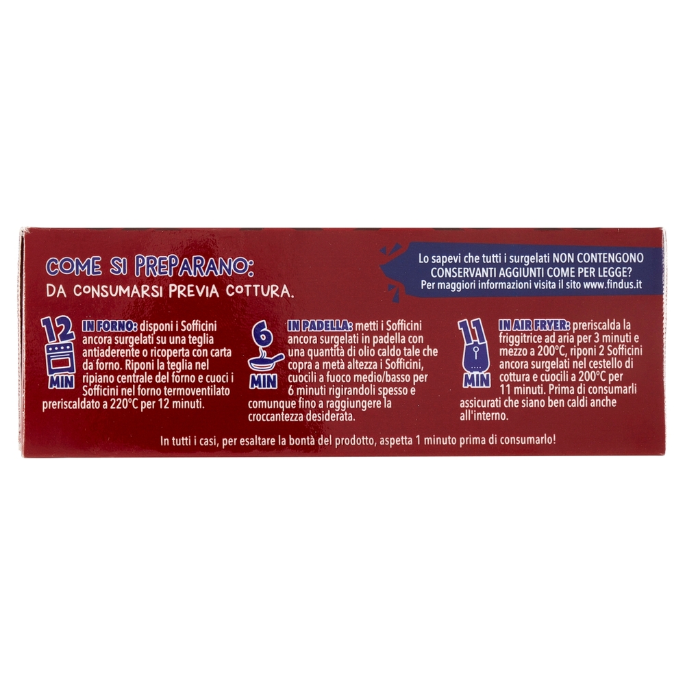 Sofficini Findus 4 Sofficini Diavola con Salamino Leggermente Piccante e cuore di Mozzarella 250 g