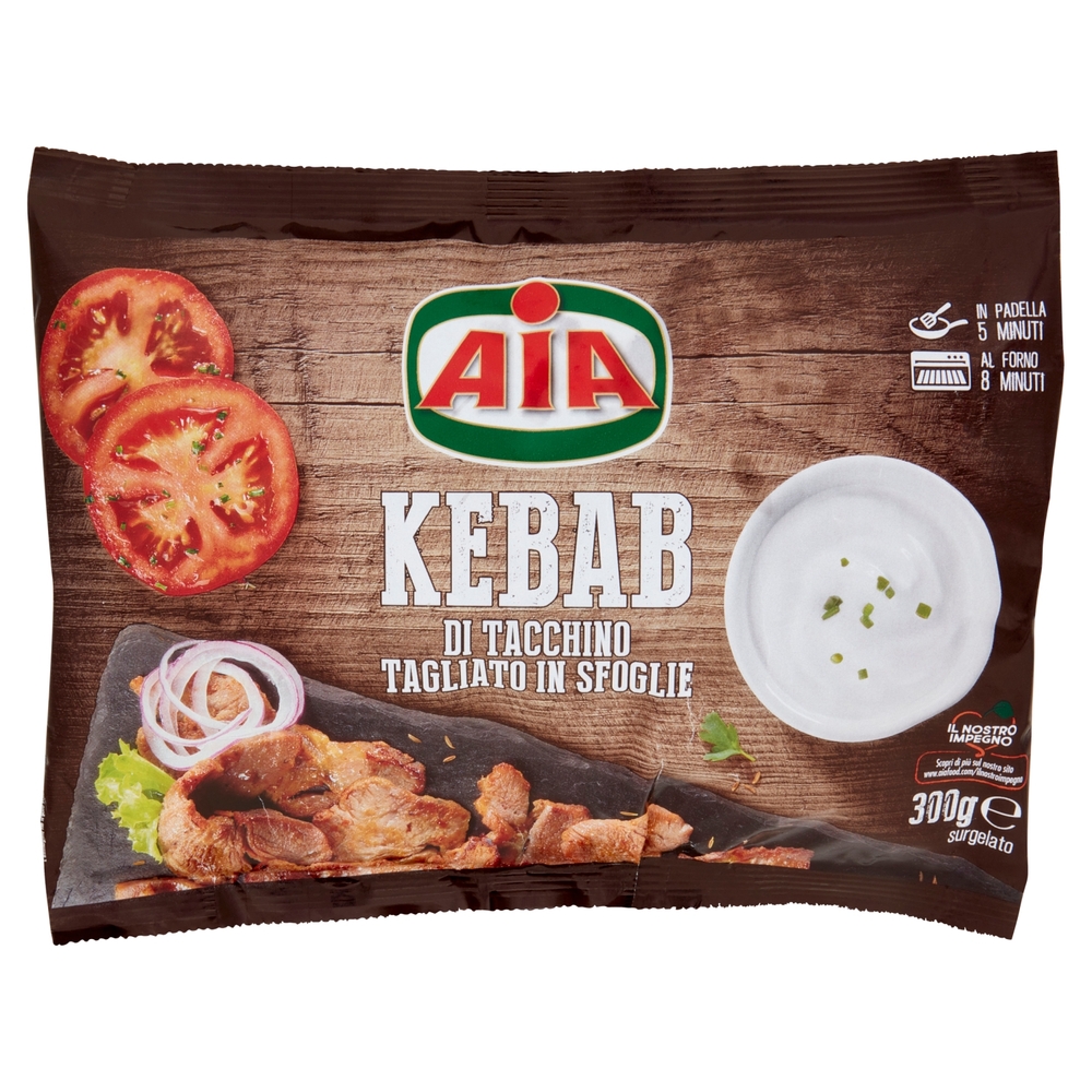 Aia Kebab di Tacchino Tagliato in Sfoglie surgelato 300 g