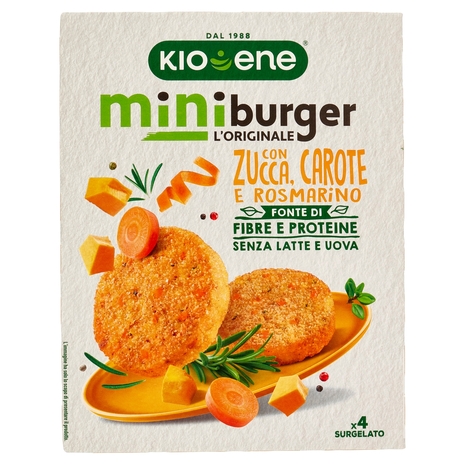 Kioene miniburger l'Originale con Zucca, Carote e Rosmarino Surgelato 160 g